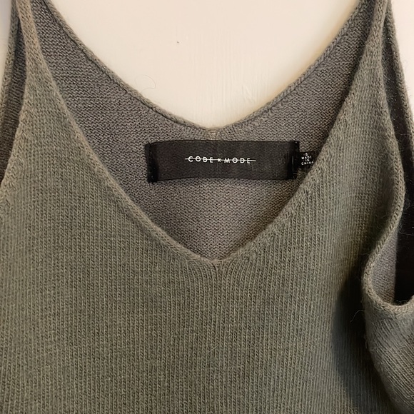 CODE x MODE (nordstroms) knit grey/green tank - Picture 5 of 5